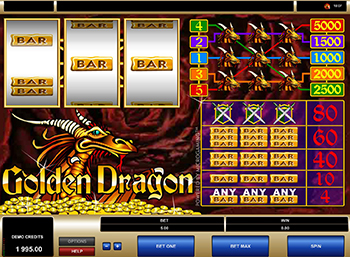 Golden Dragon paytable